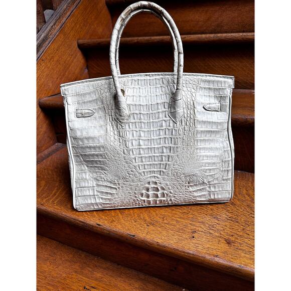 Eileen Kramer Cayman Horned Crocodile purse 35mm - Picture 3 of 16